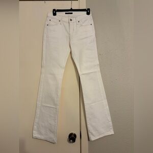 James Jeans Off-White Straight-Leg Denim